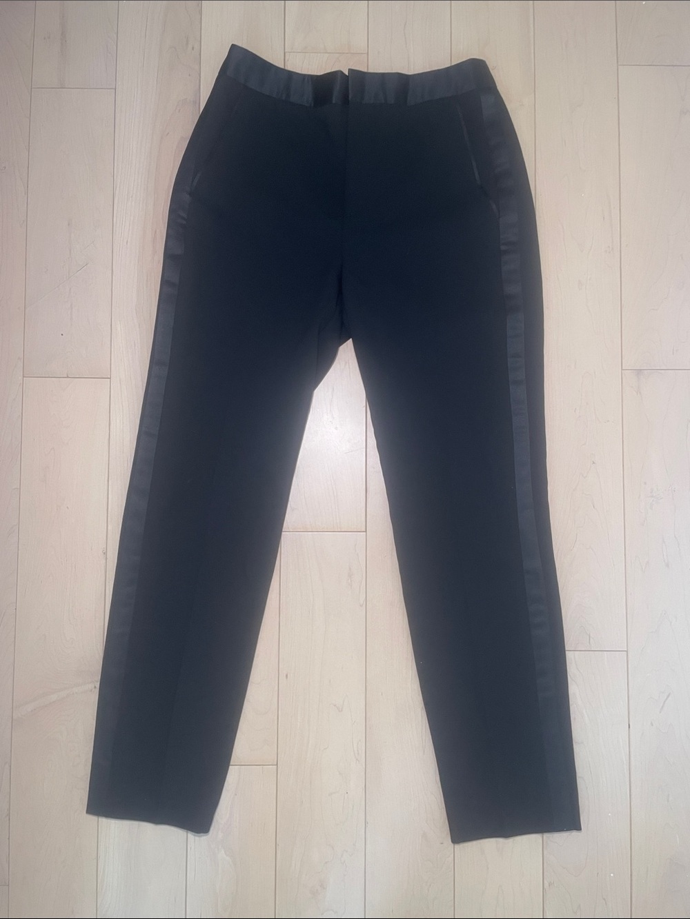 ZARA Black Tuxedo-Style Side-Stripe Trousers - Picture 2 of 7